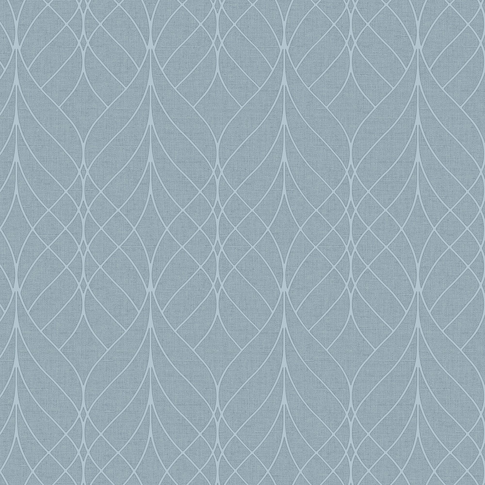 Blaue Tapete mit geometrischen Mustern, M41991D, Adéle, Ugépa