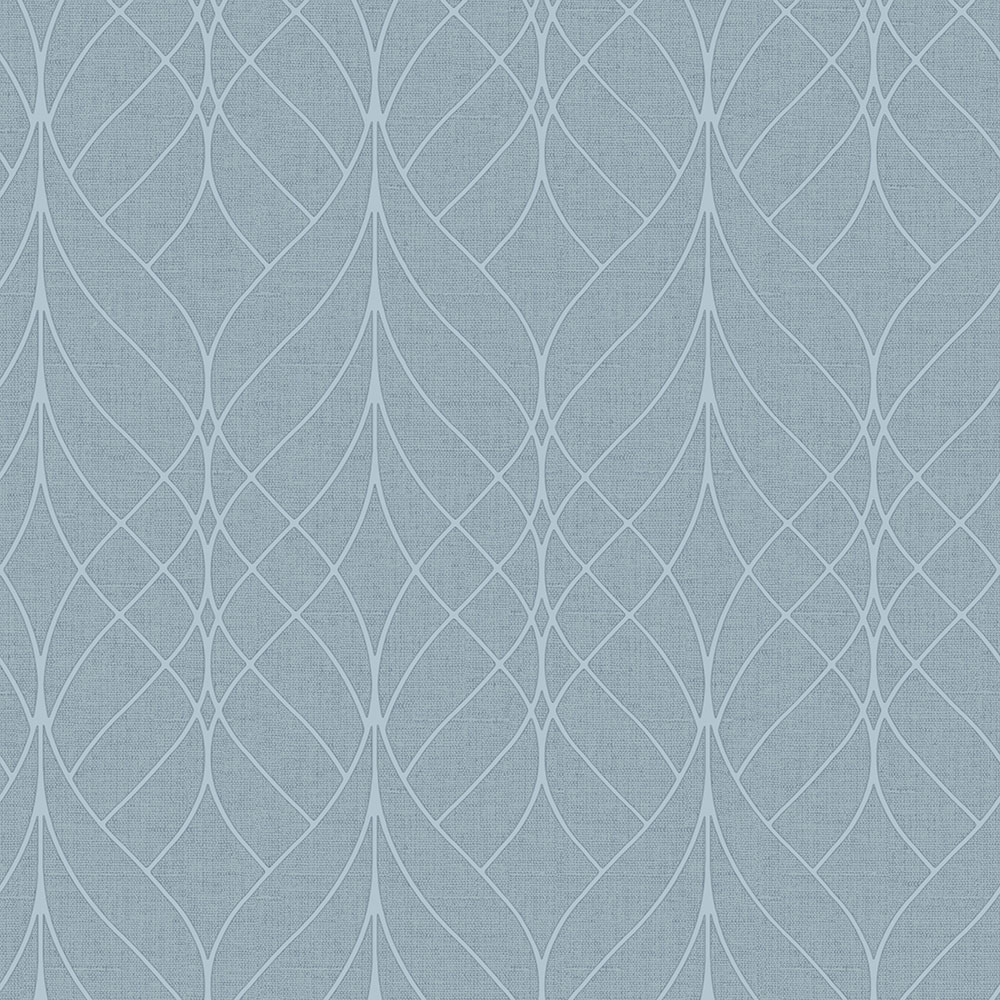 Blaue Tapete mit geometrischen Mustern, M41901, Adéle, Ugépa