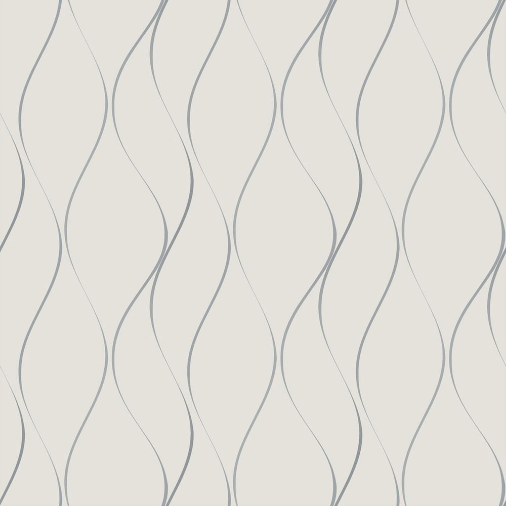 Graue Tapete mit silbernen Wellen Y6201401, Dazzling Dimensions 2, York