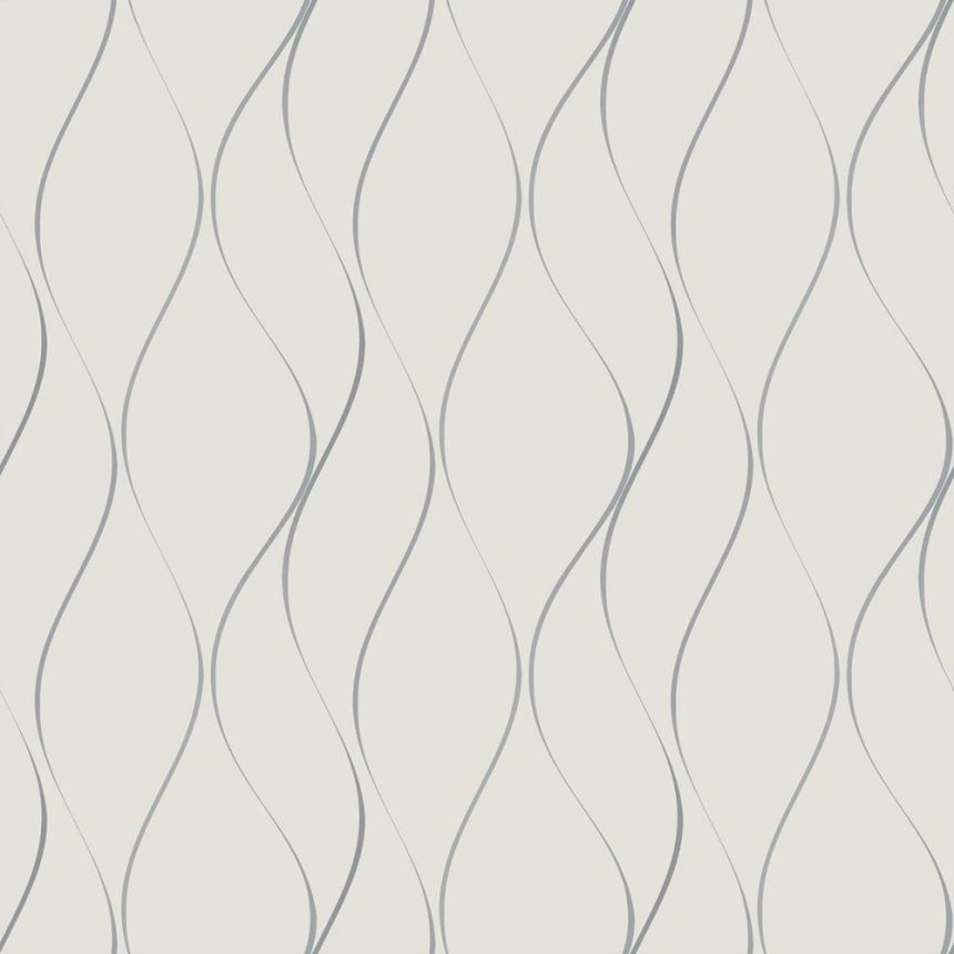 Graue Tapete mit silbernen Wellen Y6201401, Dazzling Dimensions 2, York