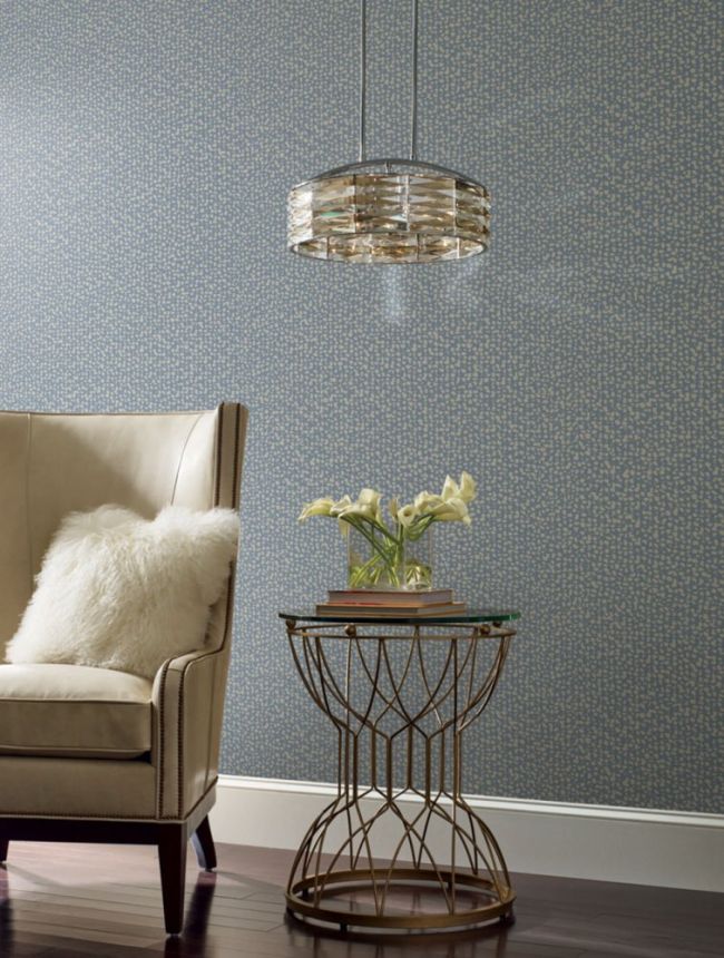 Blaue Tapete mit cremefarbenen Flecken DD3802, Dazzling Dimensions 2, York