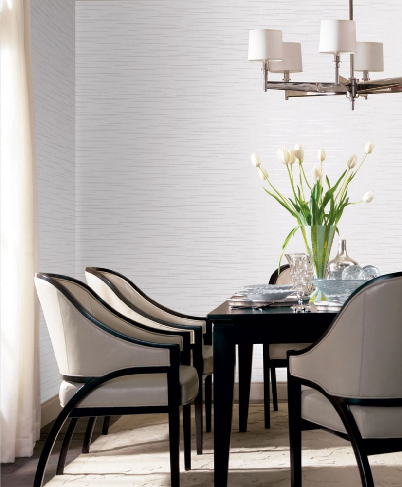 Grau-weiß gestreifte Tapete - silberne Streifen DD3763, Dazzling Dimensions 2, York