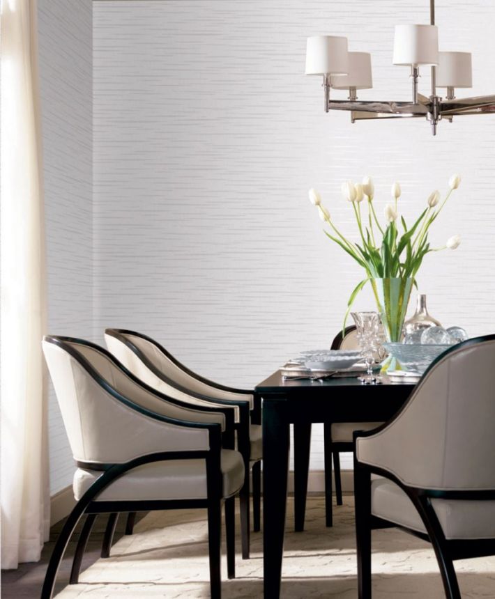 Grau-weiß gestreifte Tapete - silberne Streifen DD3763, Dazzling Dimensions 2, York