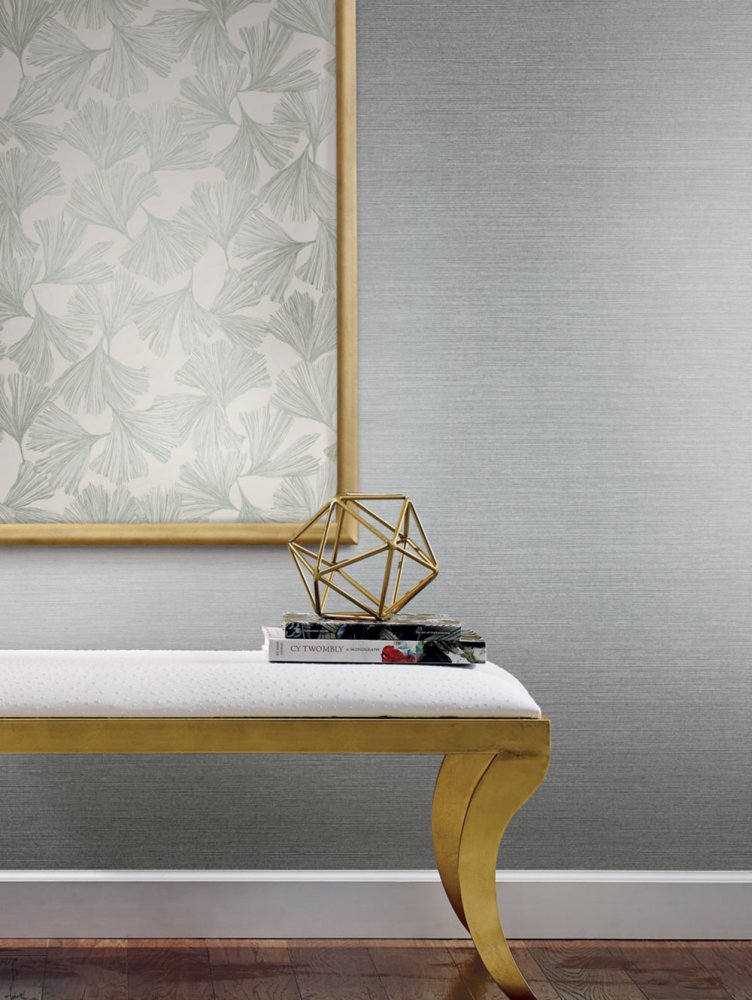 Grau-silberne Tapete, Stoffimitat DD3731, Dazzling Dimensions 2, York