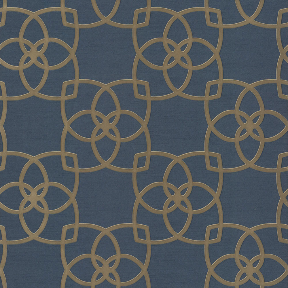 Blaue Luxustapete mit goldenen Ornamenten DD3711, Dazzling Dimensions 2, York