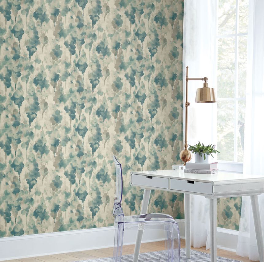 Tapete, grau-blaues abstraktes Muster CZ2465, Modern nature II, York