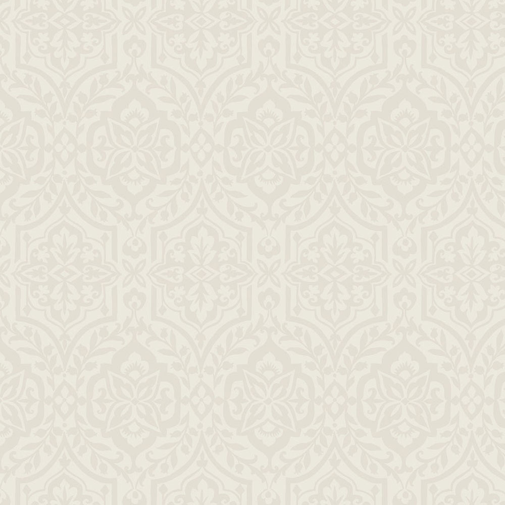 Grau-beige vorgeklebte Tapete mit Ornamenten DM5034, Damask, York