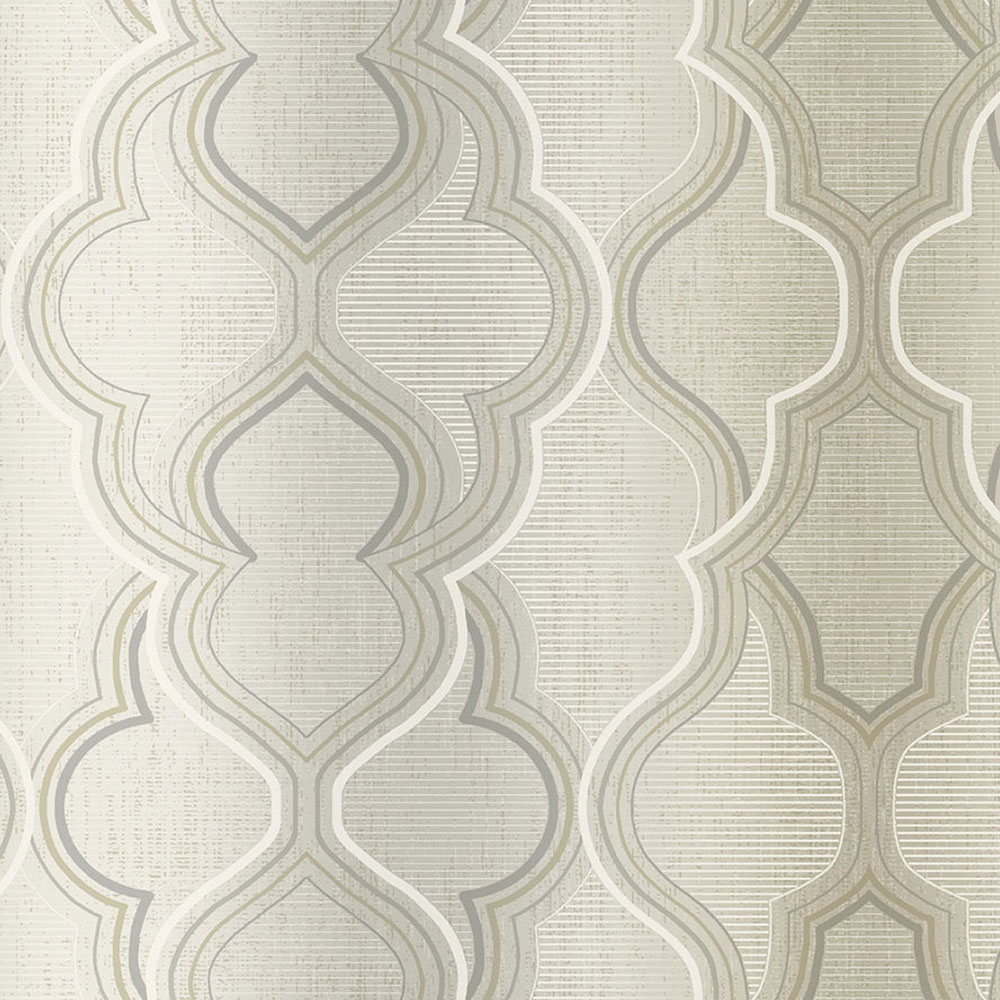 Vorgeklebte Tapete in Creme DM4941, Damask, York