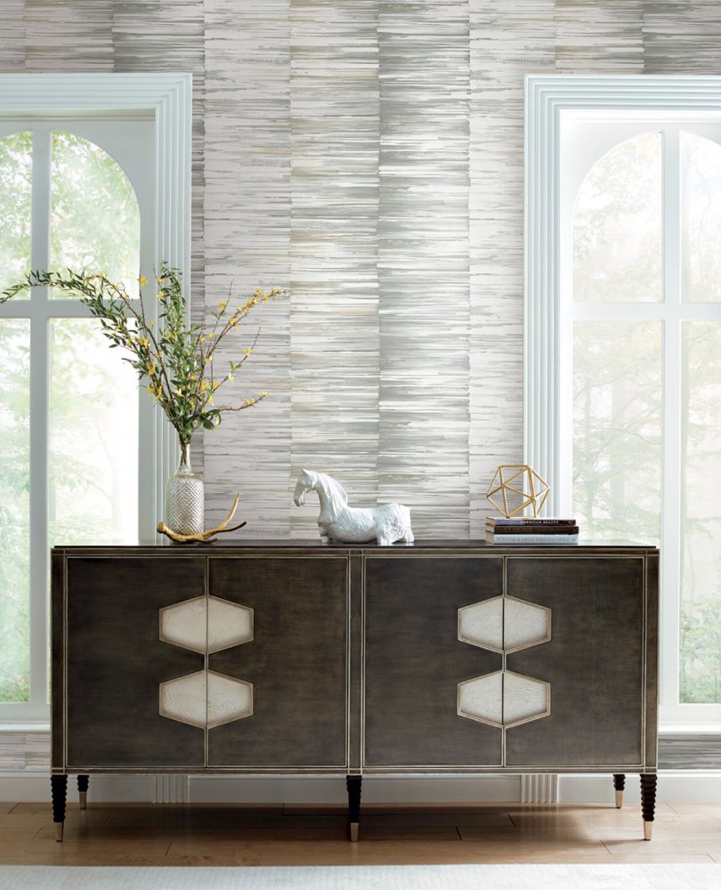 Grau-beige gestreifte Tapete OS4232, Modern Nature II, York