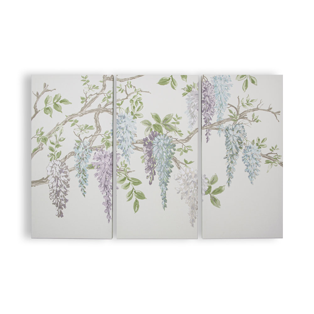 3-teiliges rahmenloses Bild Wisteria Garden 115035, Laura Ashley, Graham Brown