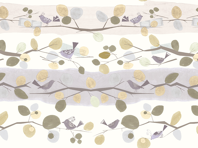 Fototapete Zweige, Z66891, 5,10 X 3 m, Satin Flowers, Zambaiti Parati