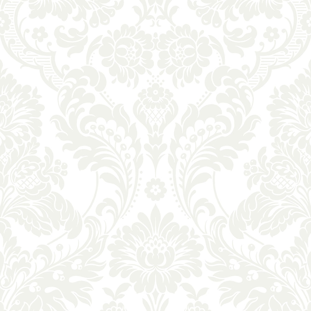 Weiße Luxustapete Flock 104565 Eternal, Graham&Brown