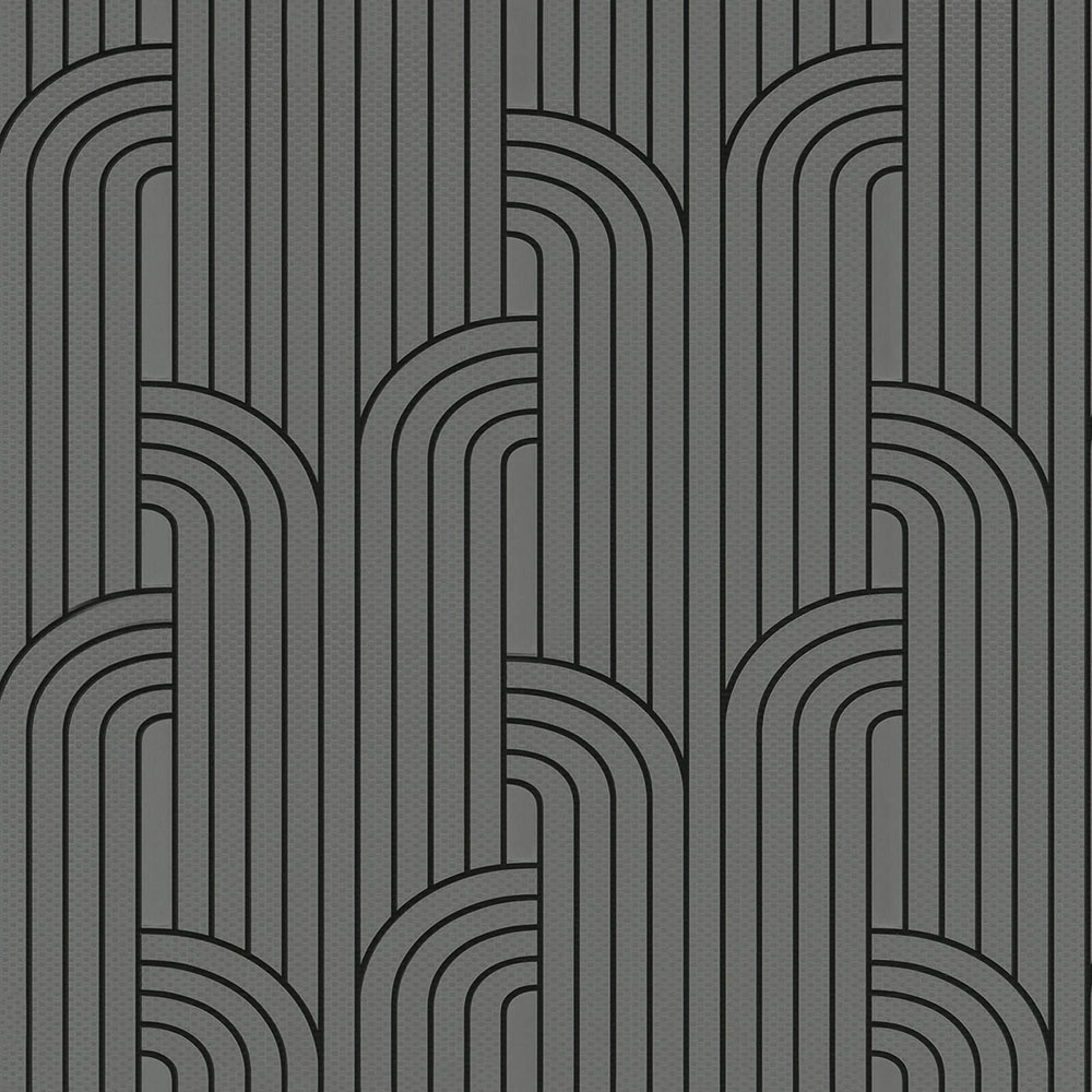 Graue Luxustapete mit geometrischen Mustern Z76005, Vision, Zambaiti Parati