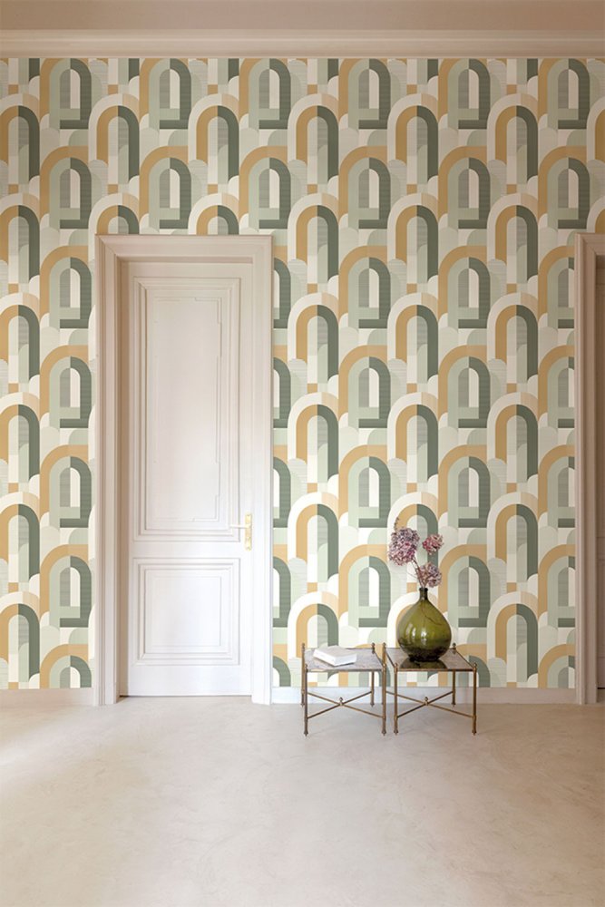 Grüne Tapete, Art Deco Stil MN3609, Maison, Grandeco