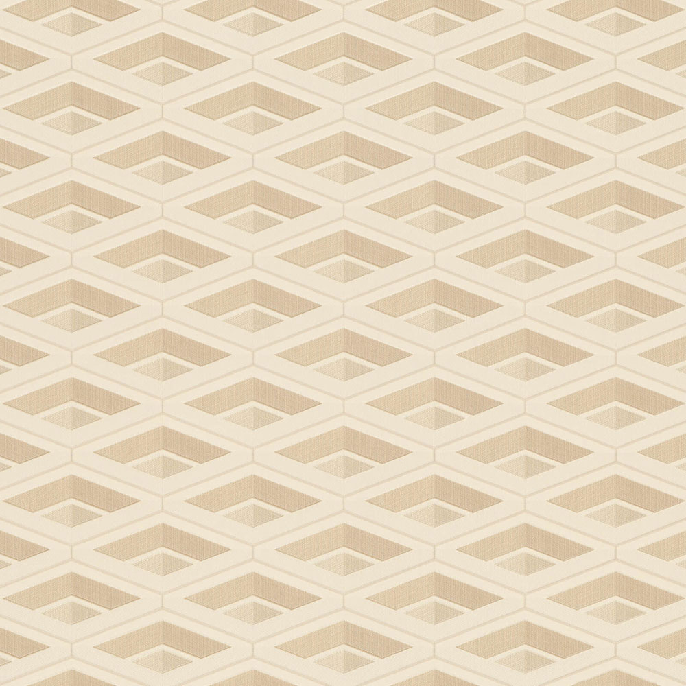 Beigefarbene Luxustapete mit geometrischen Mustern Z76036, Vision, Zambaiti Parati