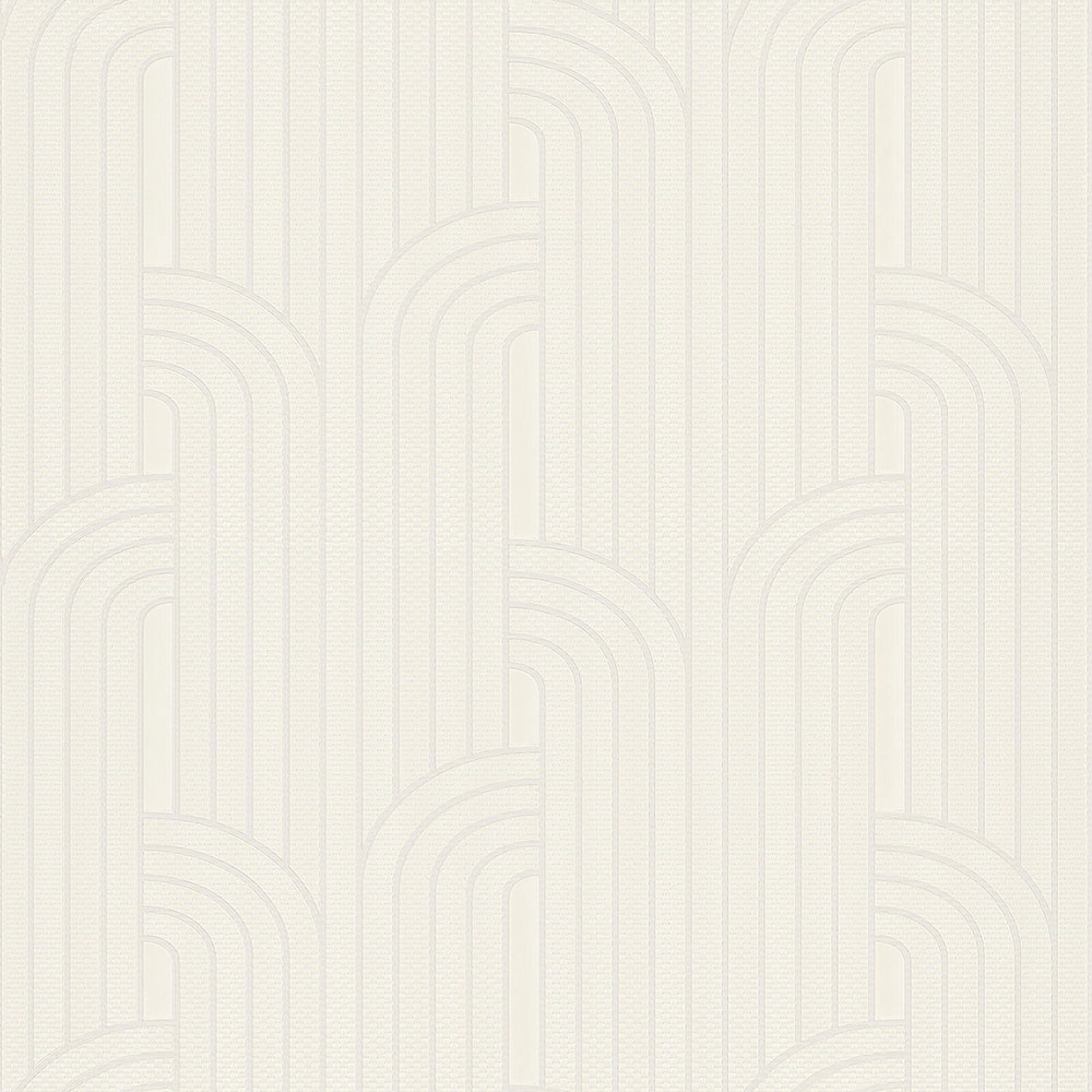 Cremefarbene Luxustapete mit geometrischen Mustern Z76024, Vision, Zambaiti Parati
