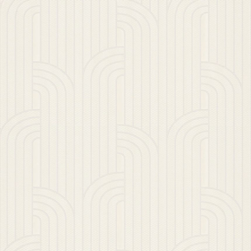 Cremefarbene Luxustapete mit geometrischen Mustern Z76024, Vision, Zambaiti Parati