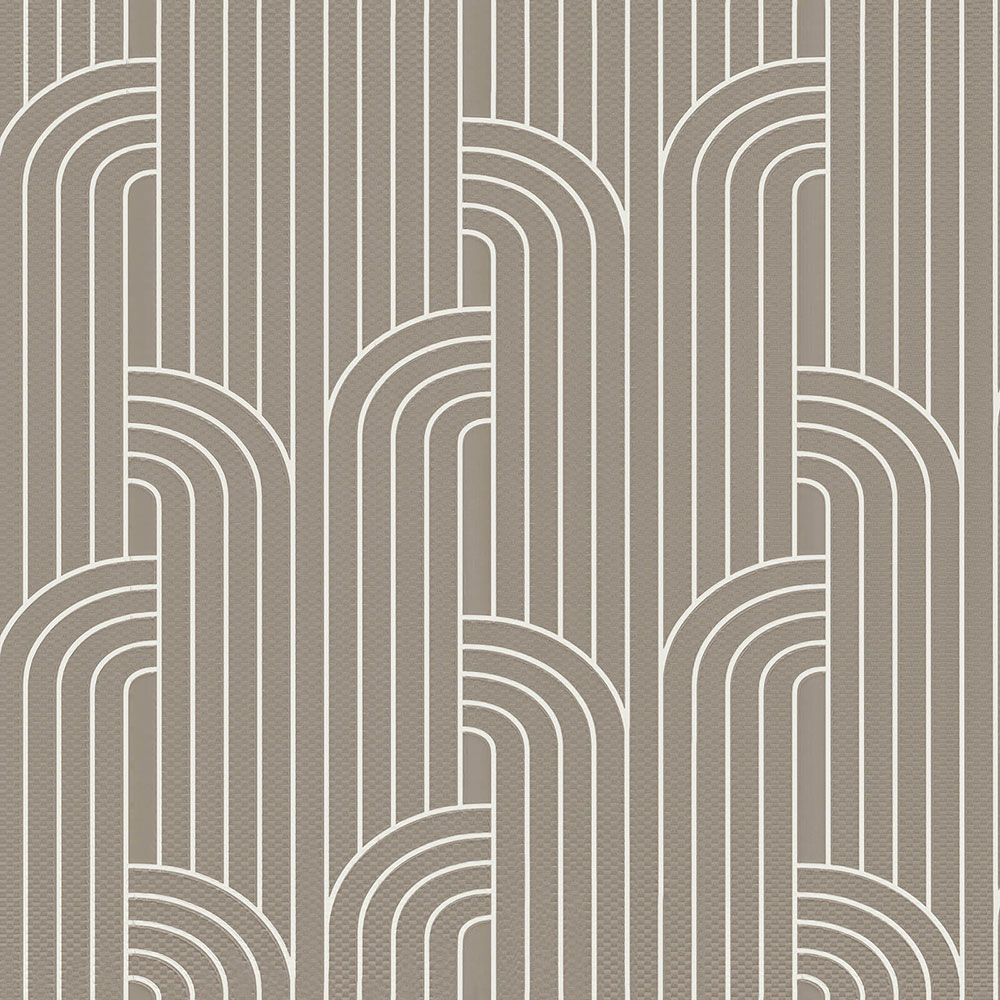Graubeige Luxustapete mit geometrischen Mustern Z76018, Vision, Zambaiti Parati