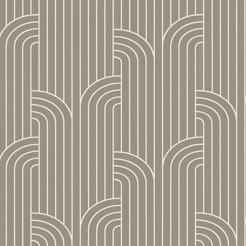 Graubeige Luxustapete mit geometrischen Mustern Z76018, Vision, Zambaiti Parati