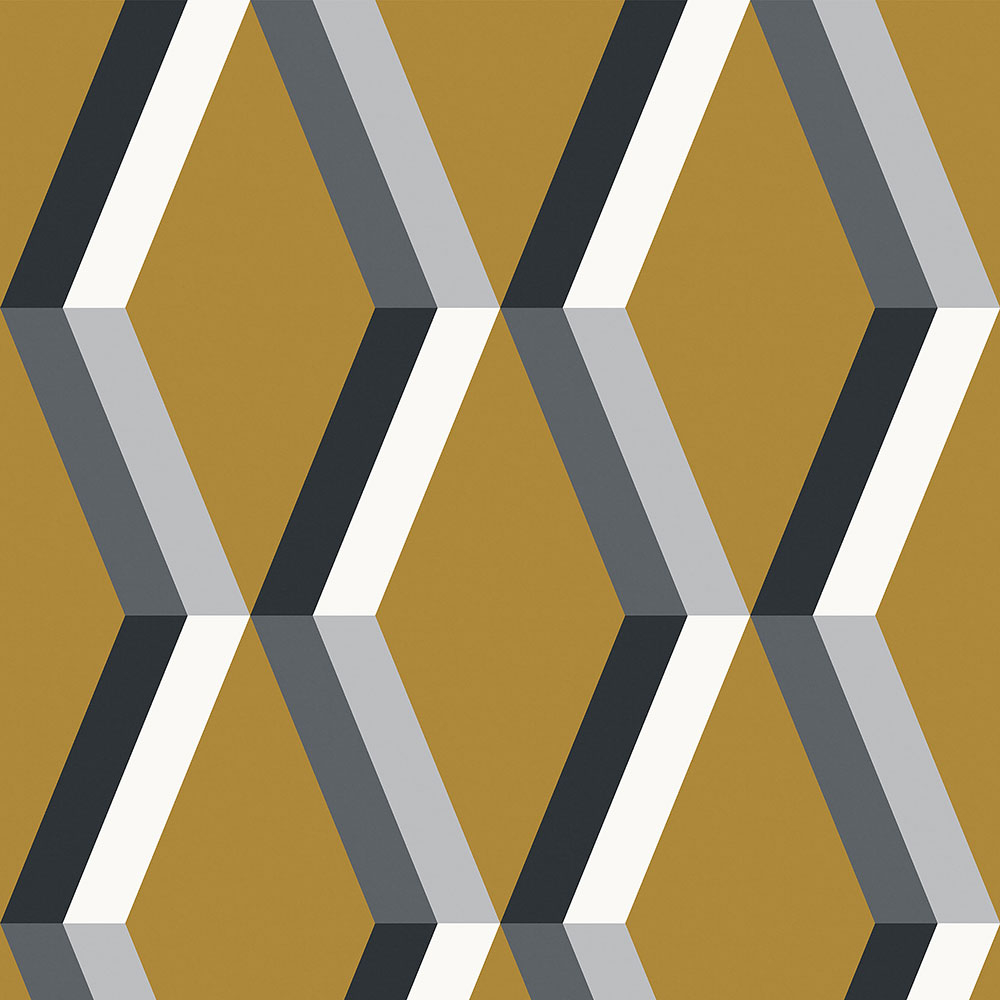 Geometrische gelbe Retro-Tapete 113948, Formation, Graham & Brown