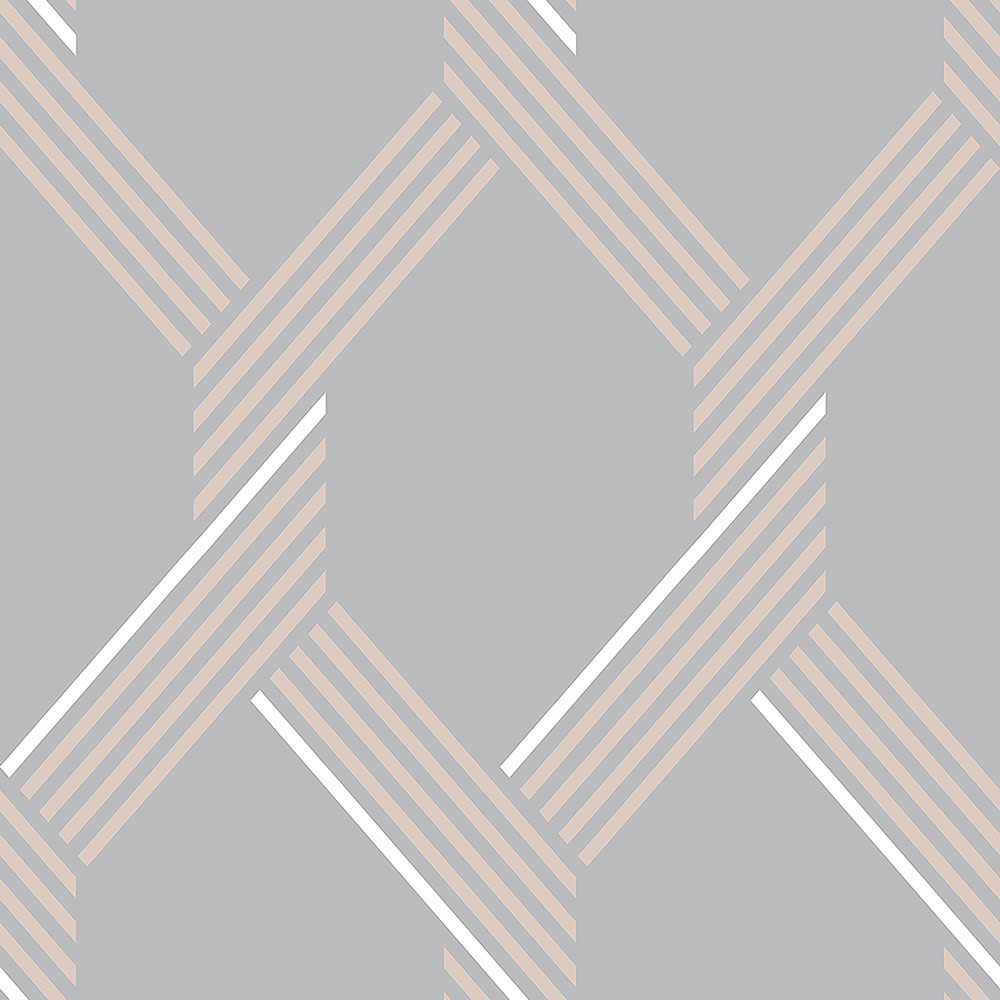 Graue Tapete mit geometrischen Mustern 105467, Formation, Graham & Brown