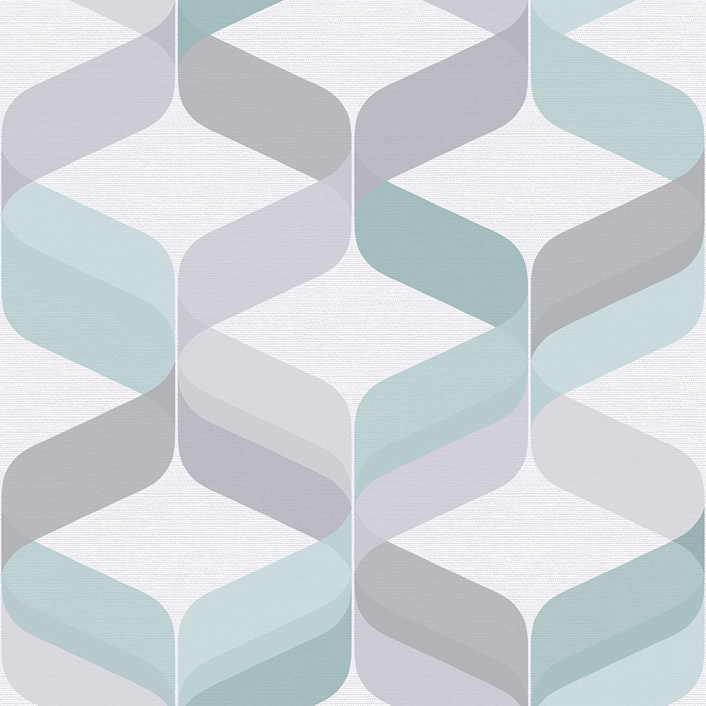 Graugrüne Tapete mit Retromuster 104816, Formation, Graham & Brown