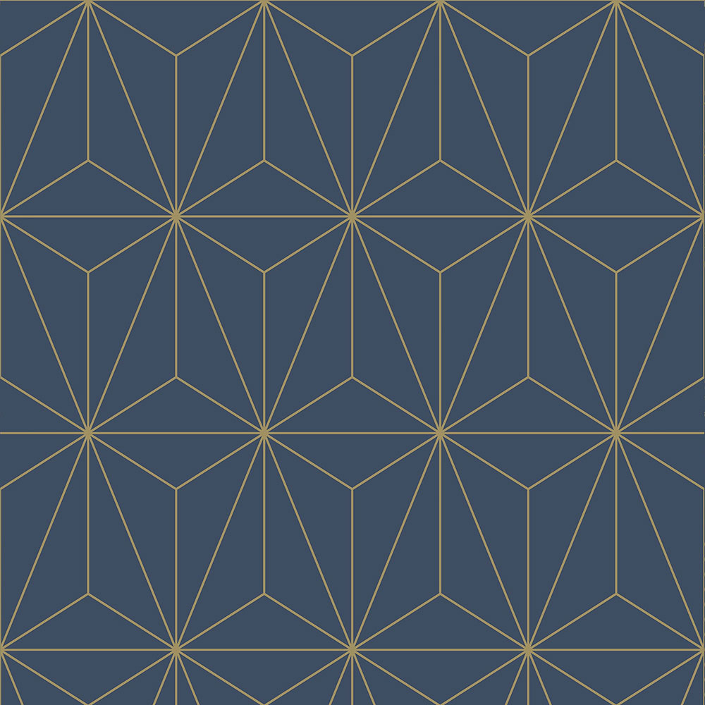 Blaue Tapete mit geometrischen Mustern 104742, Formation, Graham & Brown