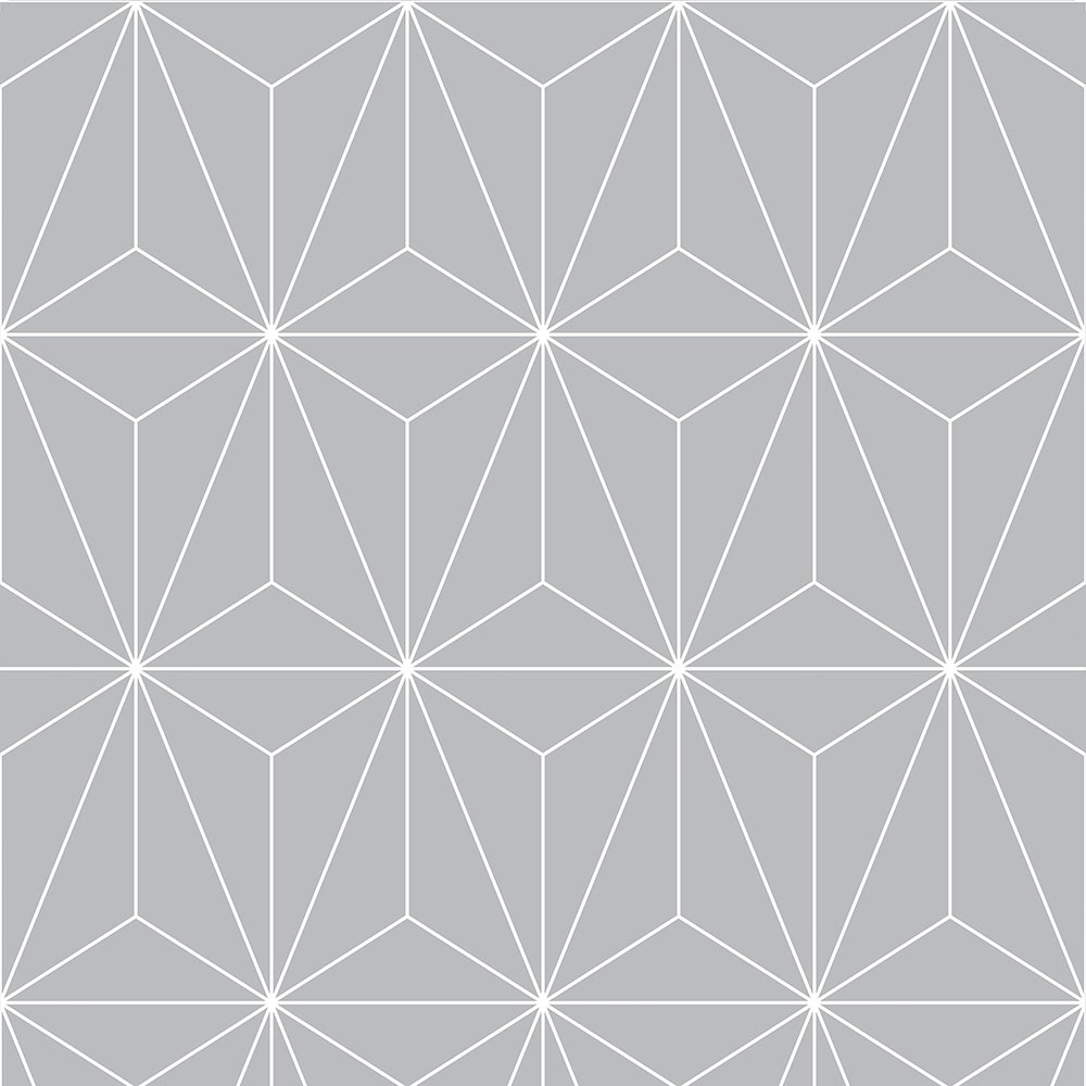 Silberne Tapete mit geometrischen Mustern 104740, Formation, Graham & Brown