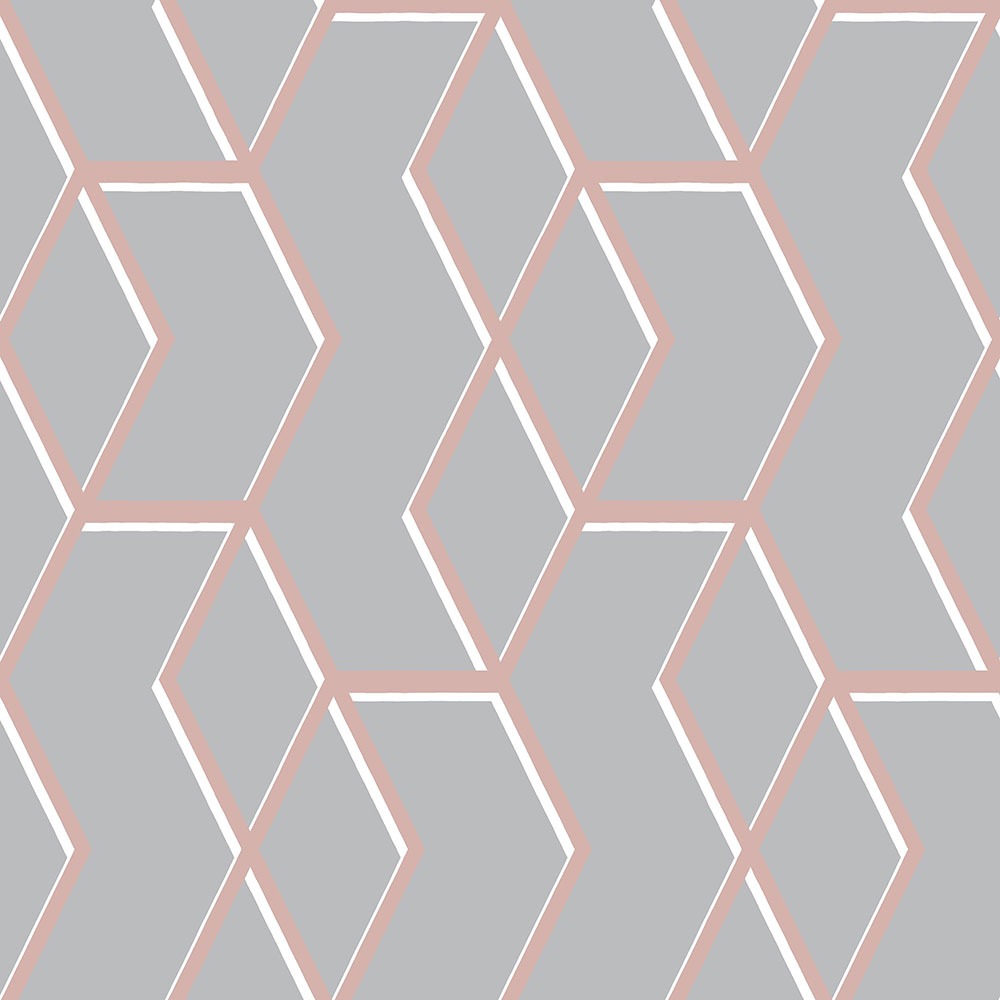 Graue Tapete mit metallischem geometrischem Muster 104734, Formation, Graham & Brown