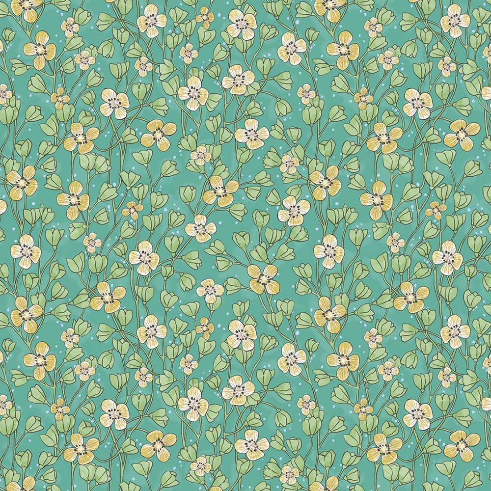 Zelená vliesová tapeta s květinovým vzorem 383535, Rice 2, Eijffinger