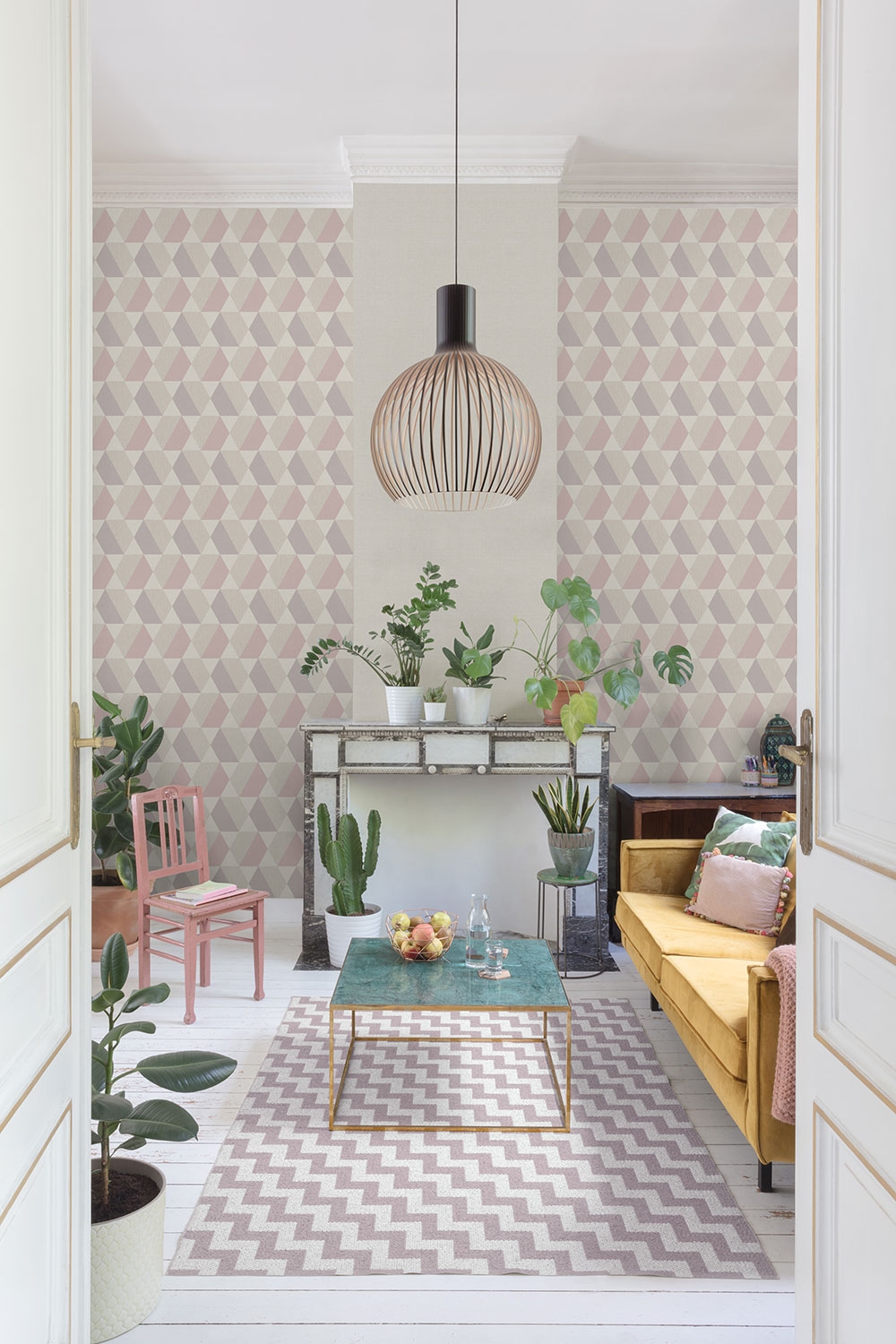 Geometrická vliesová tapeta na zeď SN3412, Sarafina, Grandeco