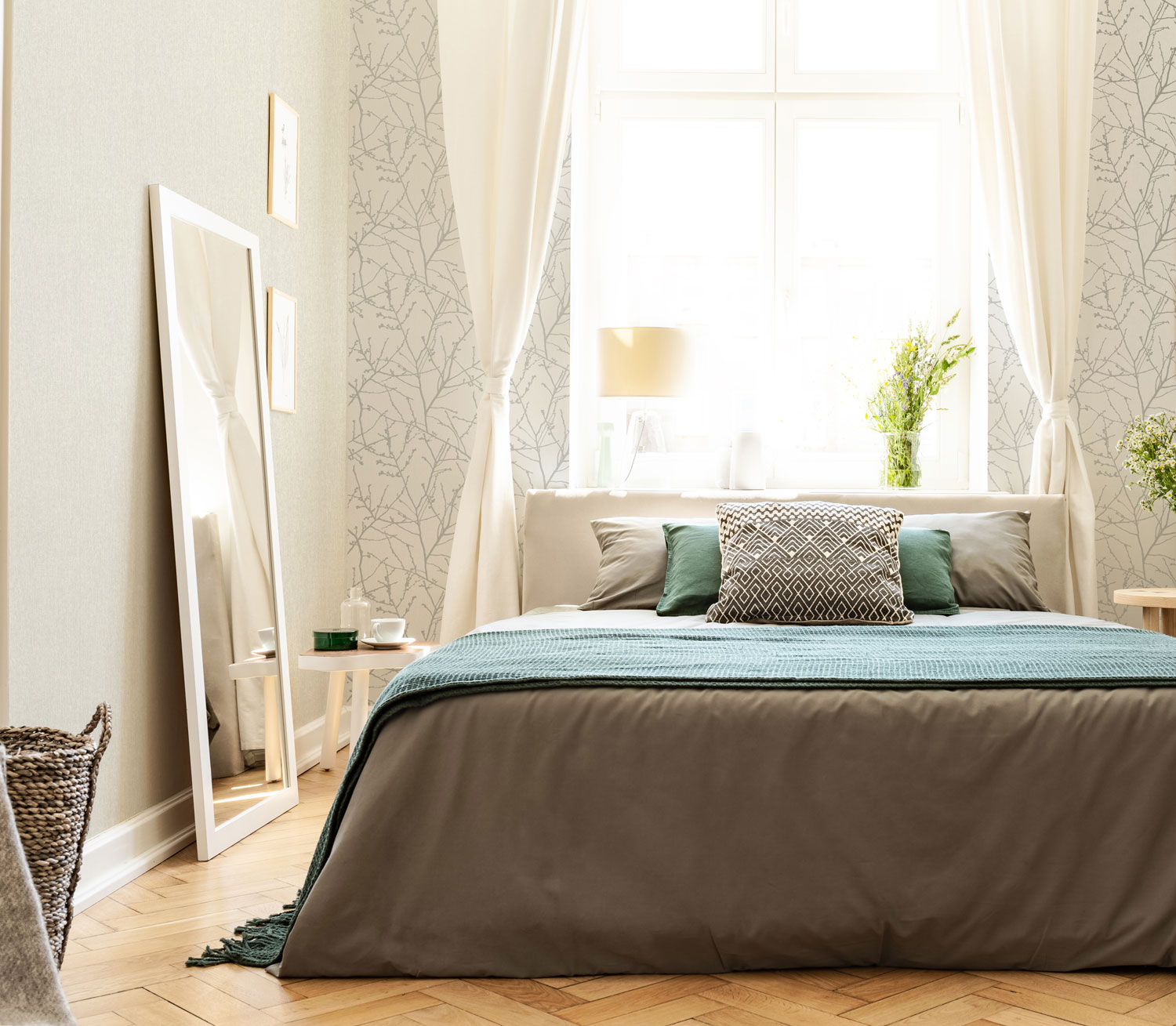 Grau-weiße Tapete, Stoffimitat, 31-861, Vavex 2025