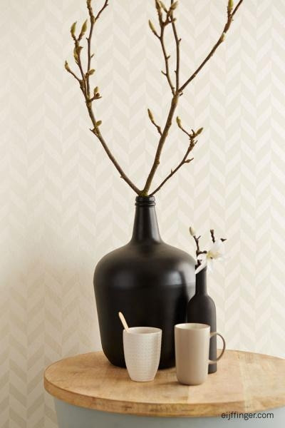 Vliestapete mit Parkett-Zickzack-Muster 356132, Black&Light, Eijffinger