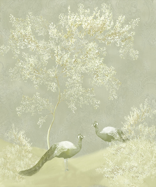 Vliesová obrazová tapeta s pávy 365105, Un Bisou de Mme Pitou, Eijffinger