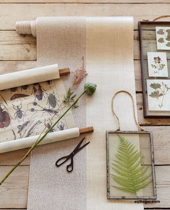 Beige gestreifte Tapete 369040, Resource, Eijffinger